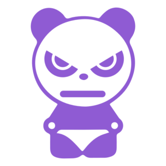 Angry Panda Decal (Lavender)